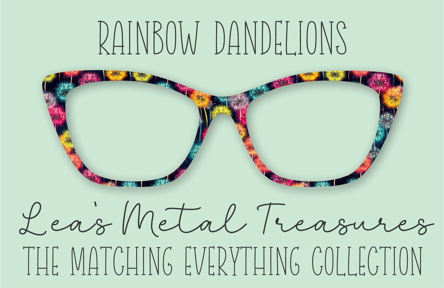 Rainbow Dandelions Eyewear Frame Toppers