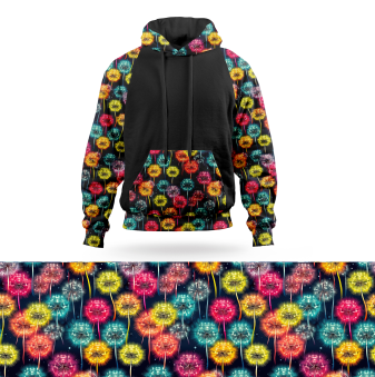 Rainbow Dandelions Pullover Hoodie