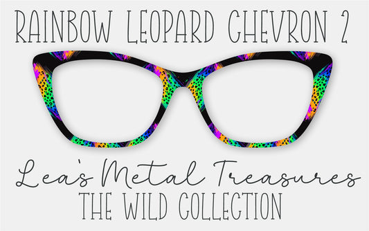 RAINBOW LEOPARD CHEVRON 2 Eyewear Frame Toppers