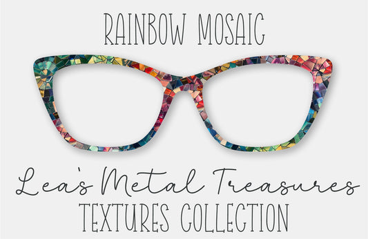 Rainbow Mosaic Eyewear Frame Toppers COMES WITH MAGNETS