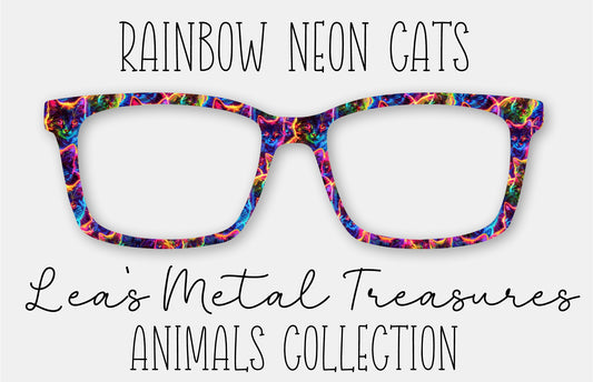 Rainbow Neon Cats Eyewear Frame Toppers COMES WITH MAGNETS