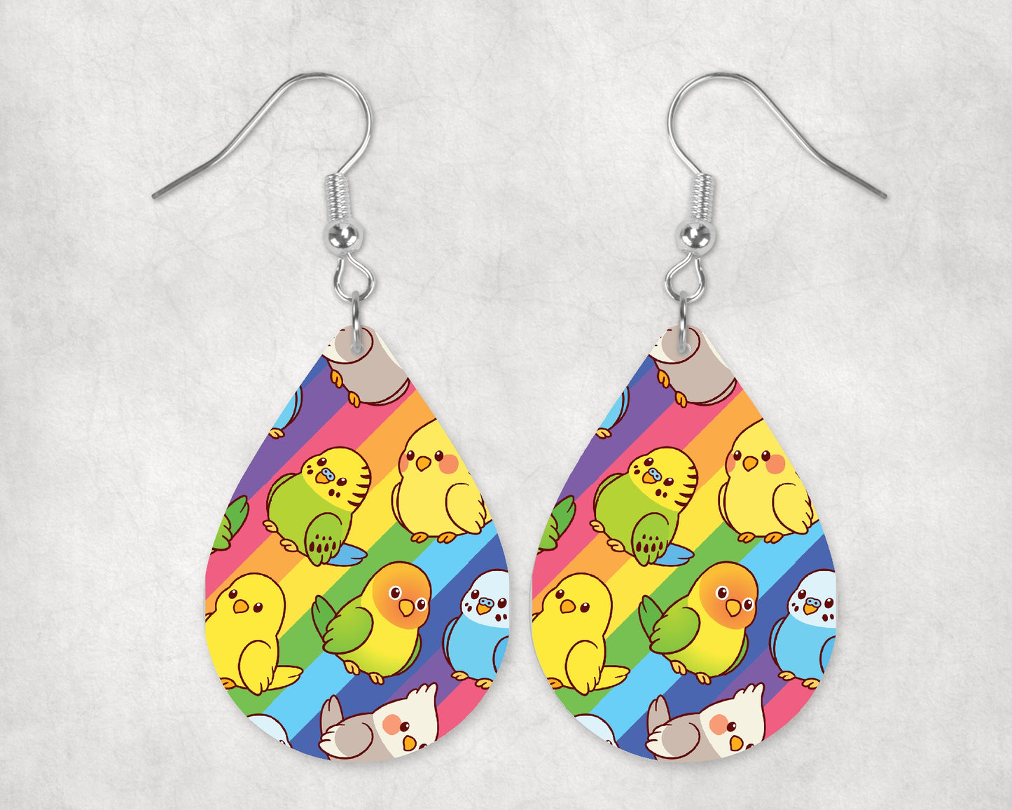 Rainbow Parakeets and Cockatiels Eyewear Frame Toppers COMES WITH MAGNETS