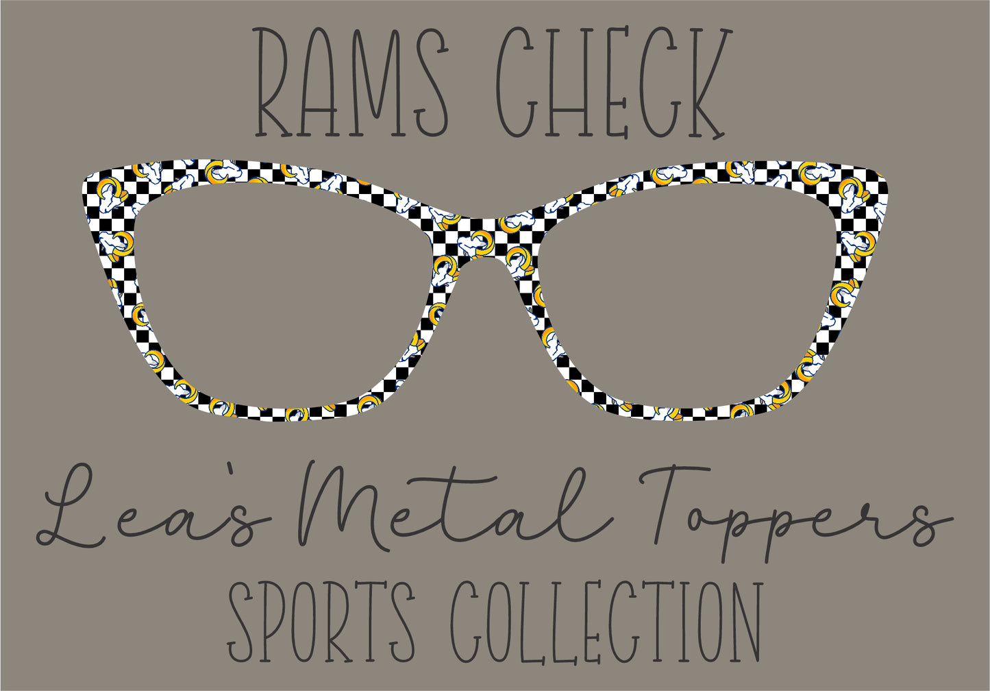 RAMS CHECK Eyewear Frame Toppers COMES WITH MAGNETS