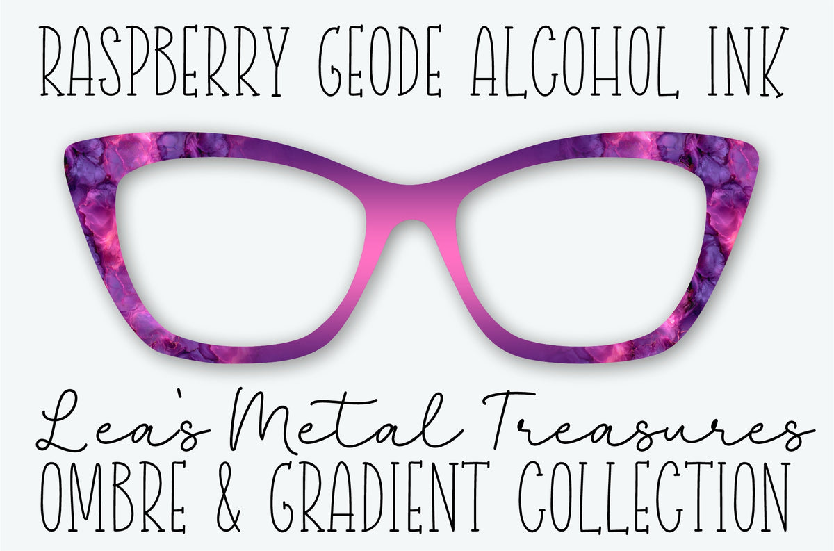 RASPBERRY GEODE ALCOHOL INK Eyewear Frame Toppers Tort Inspired OCTOBER 2026 TOPPER OF THE MONTH