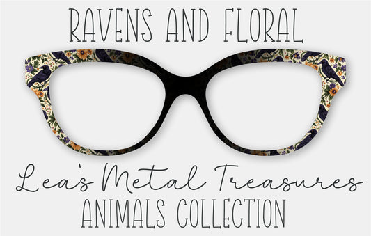 Ravens and Floral Eyewear Frame Toppers COMES WITH MAGNETS