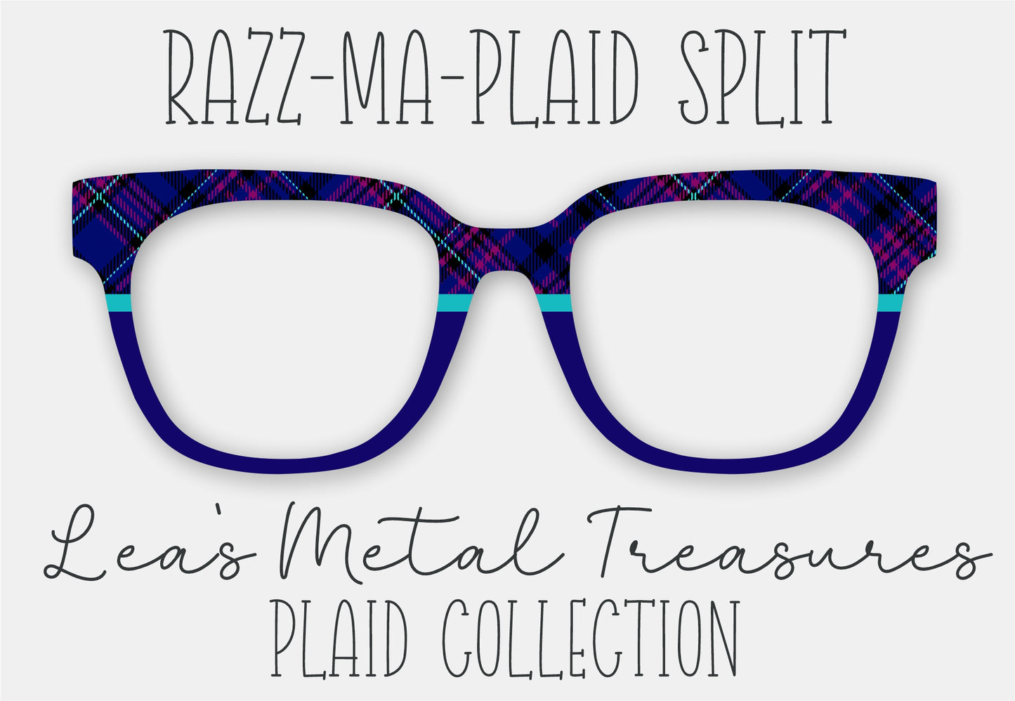 Razzmaplaid Split • Magnetic Eyeglasses Toppers