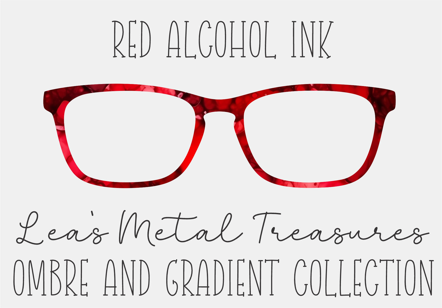 RED ALCOHOL INK Eyewear Frame Toppers COMES WITH MAGNETS