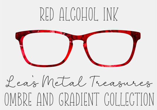 RED ALCOHOL INK Eyewear Frame Toppers COMES WITH MAGNETS