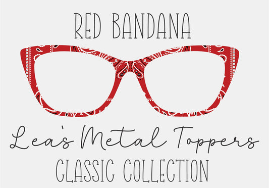 RED BANDANA Eyewear Frame Toppers COMES WITH MAGNETS