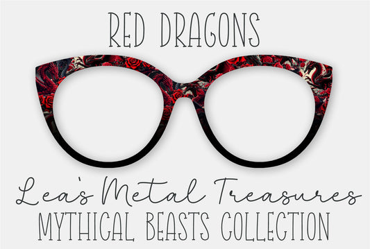 Red Dragons • Magnetic Eyeglasses Toppers