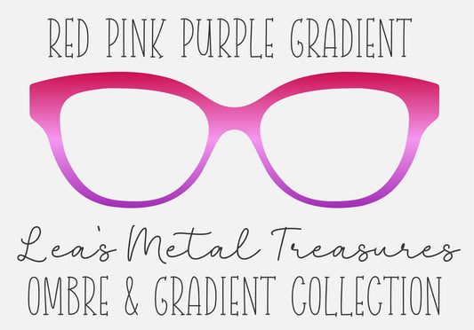 Red Pink Purple gradient CC0E4E-F598F0-9018A8 Eyewear Frame Toppers COMES WITH MAGNETS