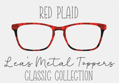 RED PLAID Eyewear Frame Toppers COMES WITH MAGNETS
