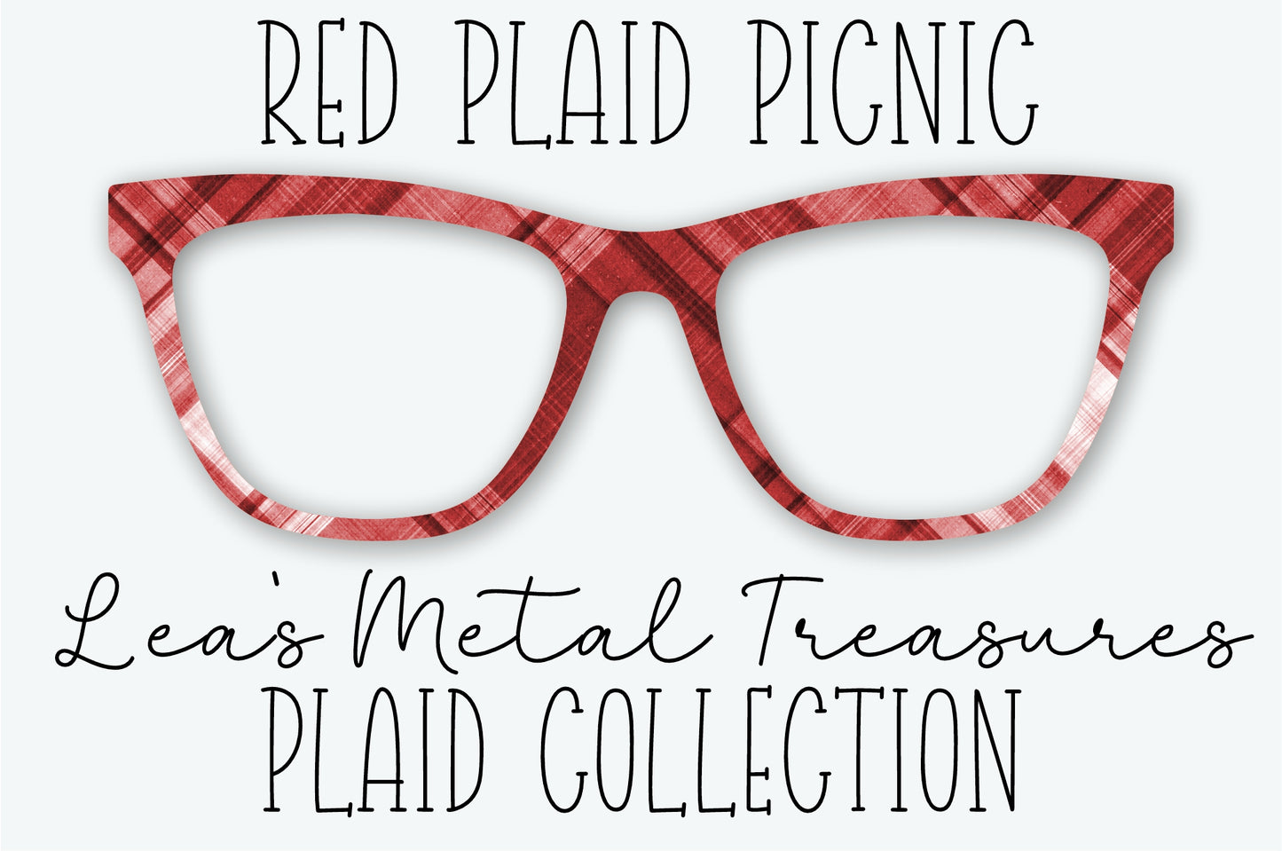 RED PLAID PICNIC Eyewear Frame Toppers SEPTEMBER 2026 TOPPER OF THE MONTH