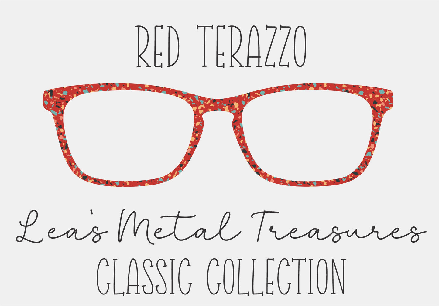 RED TERAZZO Eyewear Frame Toppers COMES WITH MAGNETS
