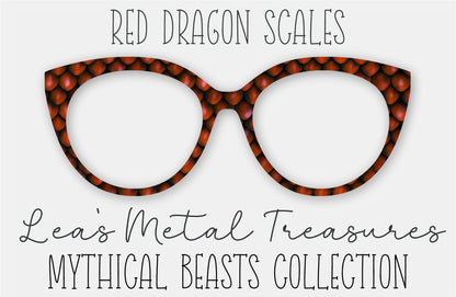 Red Dragon Scales Eyewear Frame Toppers COMES WITH MAGNETS