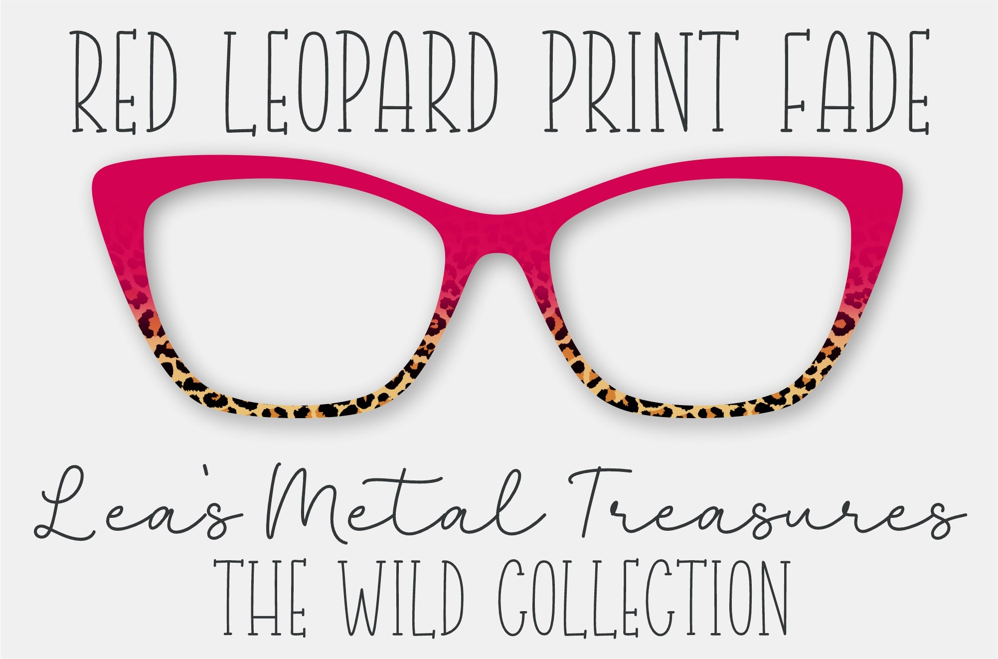 Red Leopard Frame Red Leopard Print Fade Eyewear Frame Toppers COMES WITH MAGNETS ...