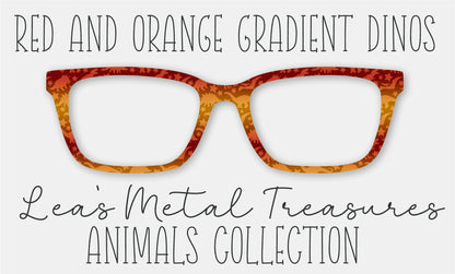 Red and Orange Gradient Dinos Eyewear Frame Toppers