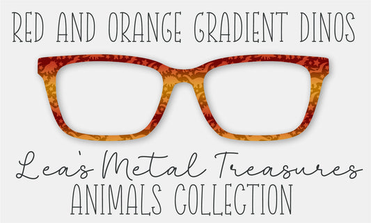 Red and Orange Gradient Dinos Eyewear Frame Toppers