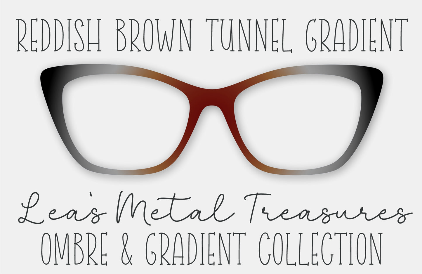 Reddish Brown Tunnel Gradient • Magnetic Eyeglasses Toppers