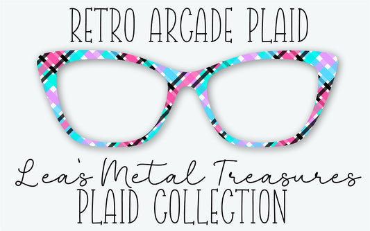 RETRO ARCADE PLAID Eyewear Frame Toppers • MARCH 2026 TOPPER OF THE MONTH