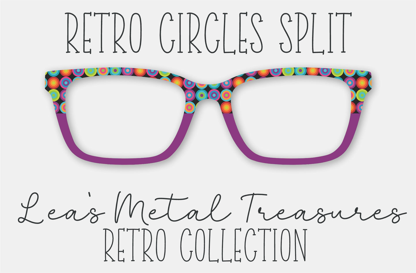 Retro Circles Split Eyewear Frame Toppers