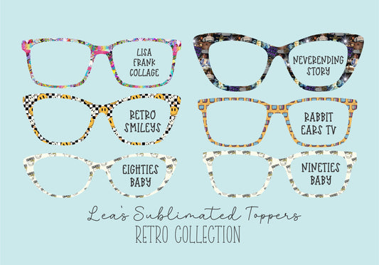 RETRO SMILEYS Eyewear Frame Toppers COMES WITH MAGNETS