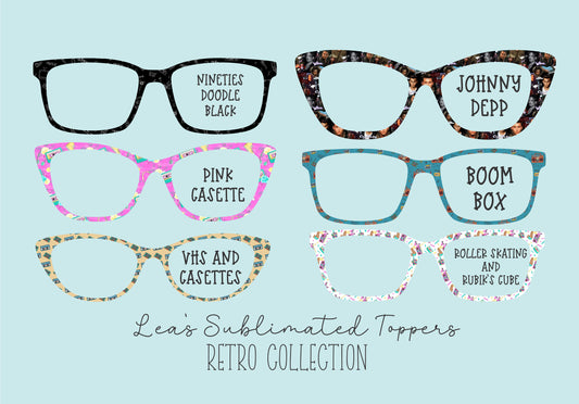 NINETIES DOODLE BLACK Eyewear Frame Toppers COMES WITH MAGNETS