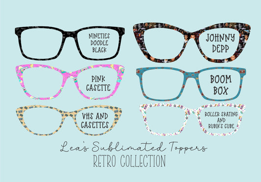 VHS AND CASSETTES Eyewear Frame Toppers COMES WITH MAGNETS