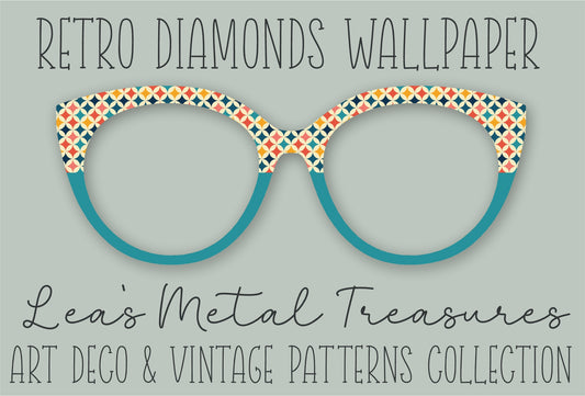 Retro Diamonds Wallpaper • Magnetic Eyeglasses Toppers