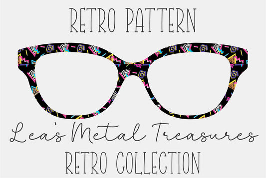RETRO PATTERN Eyewear Frame Toppers COMES WITH MAGNETS