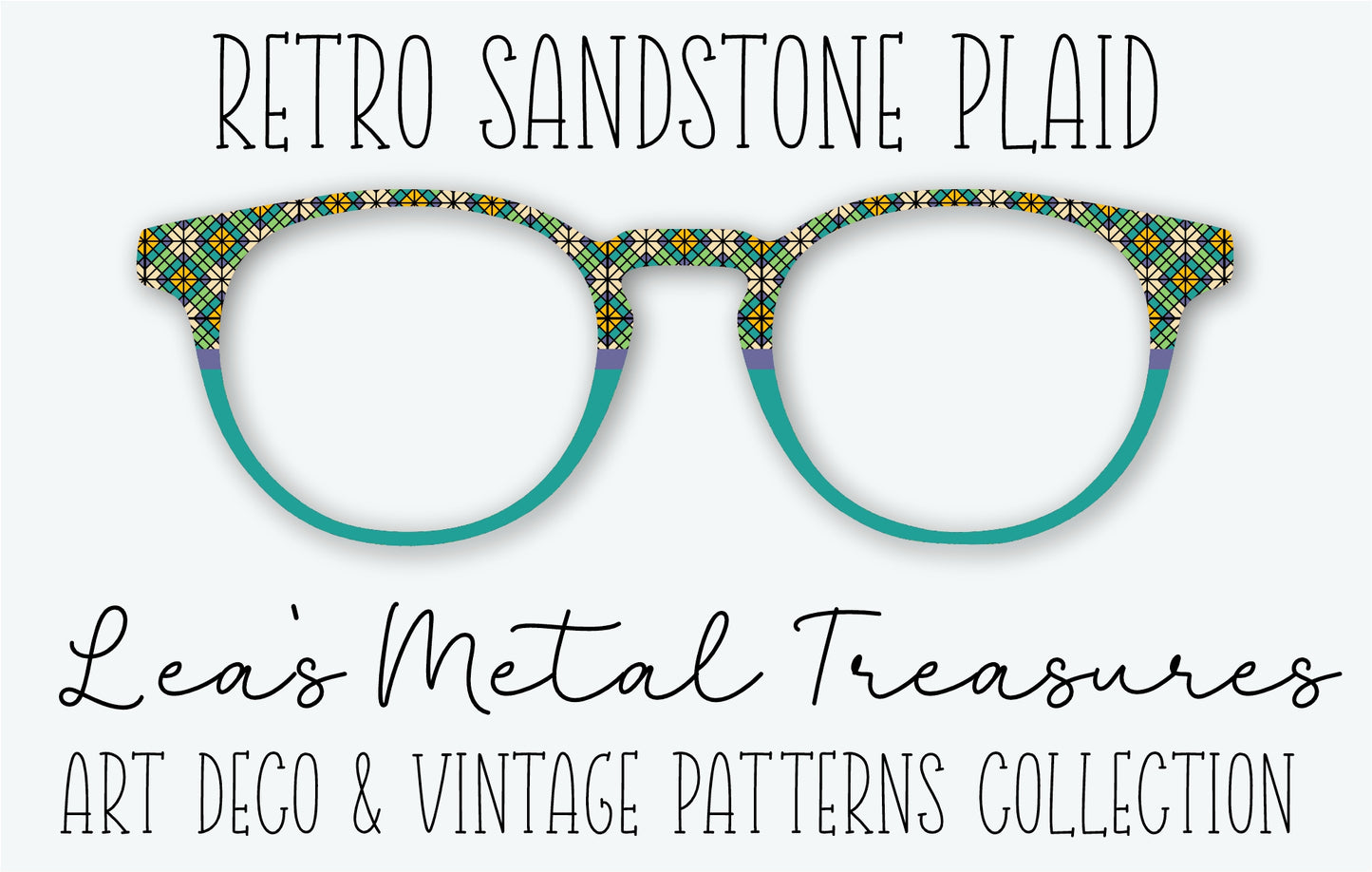 Retro Sandstone Plaid Eyewear Frame Toppers