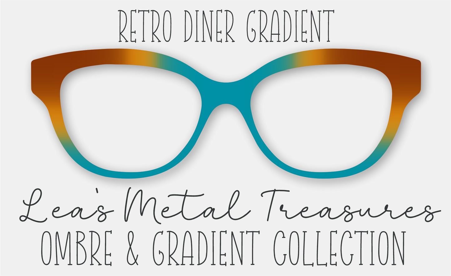 Retro Diner Gradient Eyewear Frame Toppers COMES WITH MAGNETS