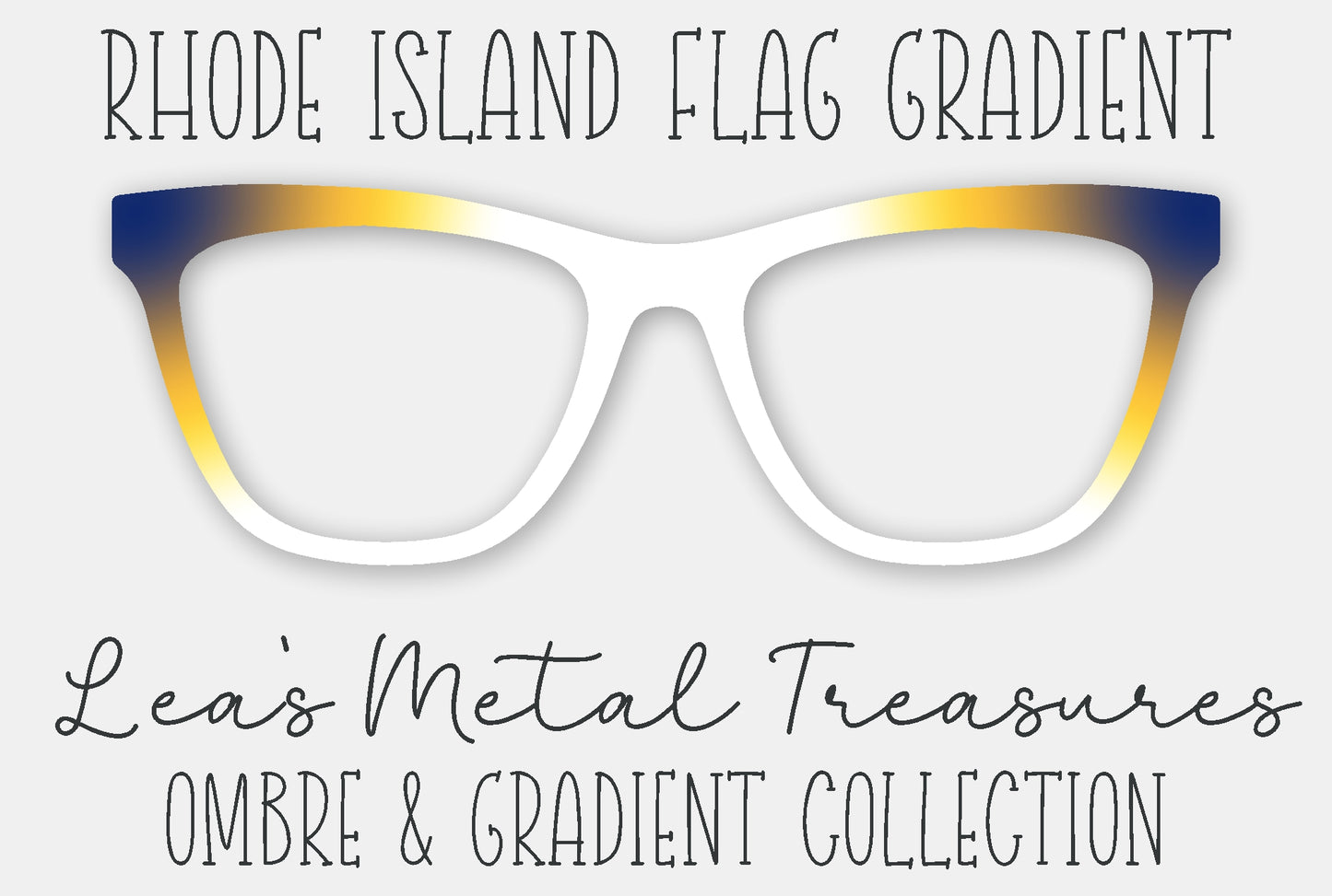 Rhode Island Flag Gradient Eyewear Frame Toppers