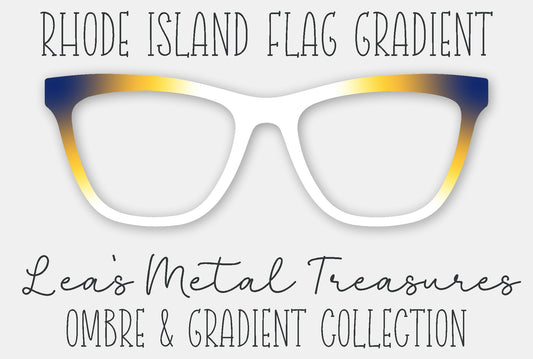 Rhode Island Flag Gradient Eyewear Frame Toppers