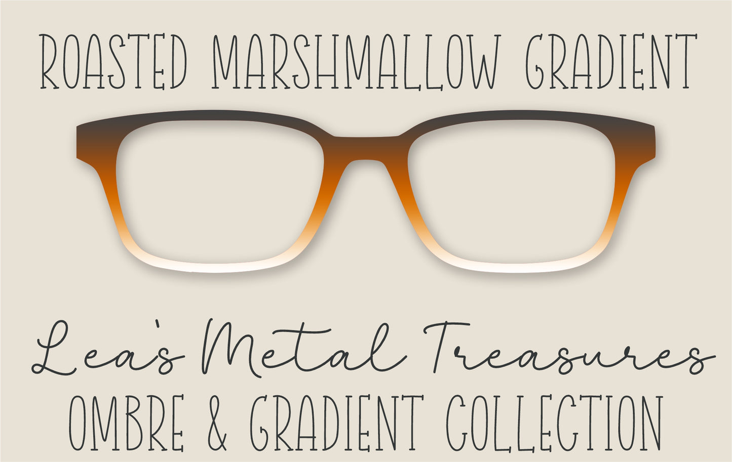 Roasted Marshmallow Gradient Eyewear Frame Toppers COMES WITH MAGNETS