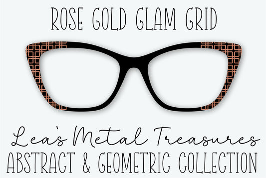 ROSE GOLD GLAM GRID Eyewear Frame Toppers • Subscription Box Semi Exclusive COMING MAY 2026