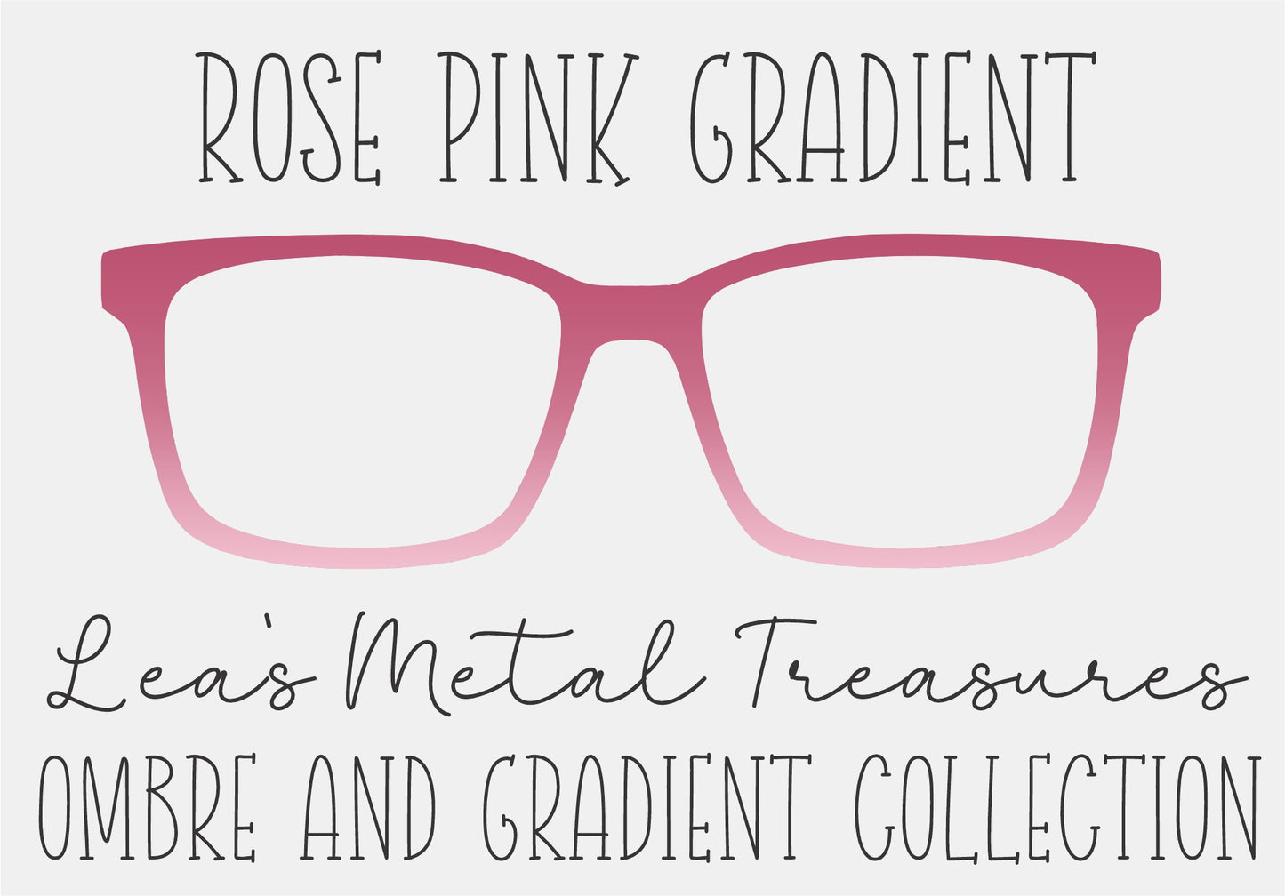 ROSE PINK GRADIENT Eyewear Frame Toppers COMES WITH MAGNETS