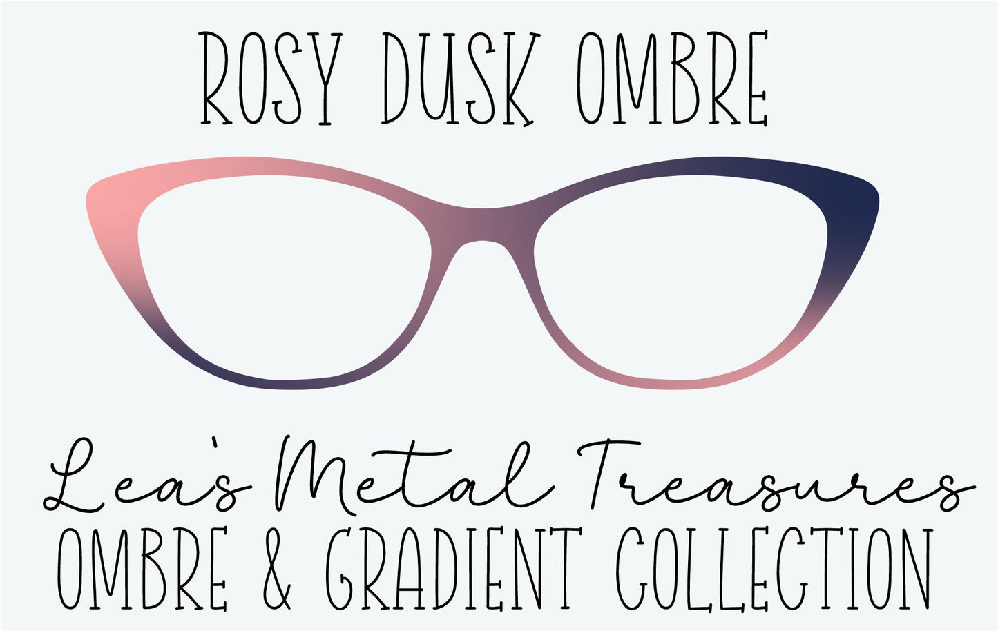 Rosy Dusk Ombre Eyewear Frame Toppers