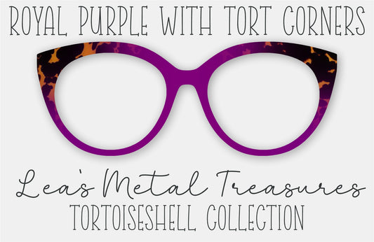 Royal Purple with Tort Corners Eyewear Frame Toppers