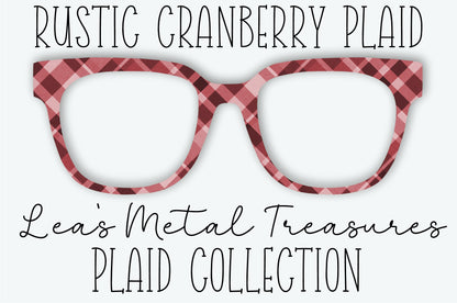 RUSTIC CRANBERRY PLAID Eyewear Frame Toppers SEPTEMBER 2026 TOPPER OF THE MONTH
