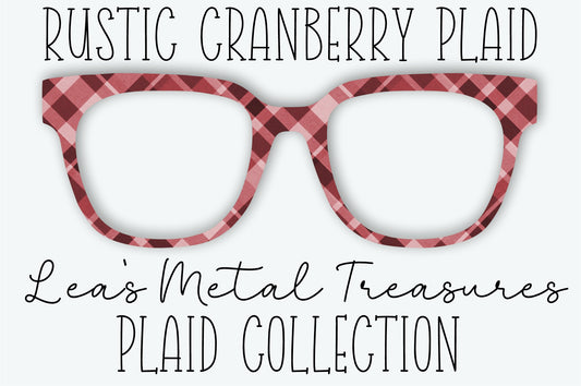 RUSTIC CRANBERRY PLAID Eyewear Frame Toppers SEPTEMBER 2026 TOPPER OF THE MONTH