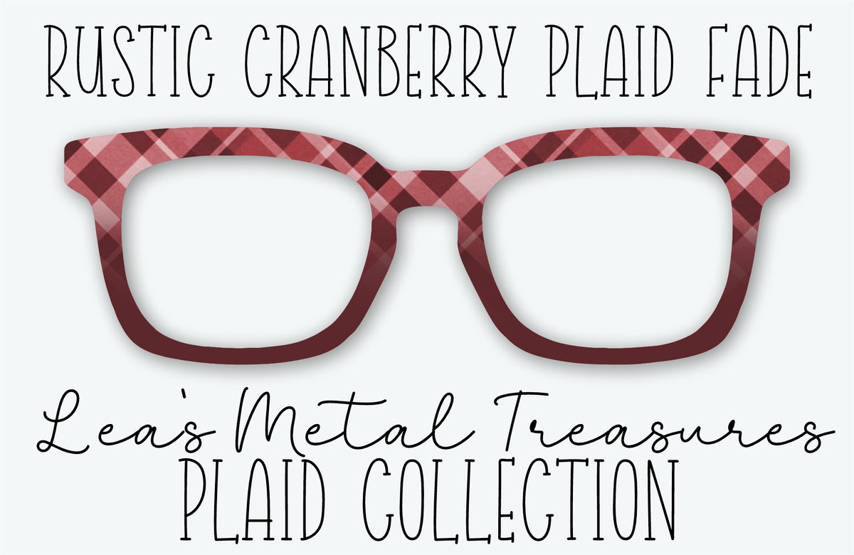 RUSTIC CRANBERRY PLAID FADE Eyewear Frame Toppers
