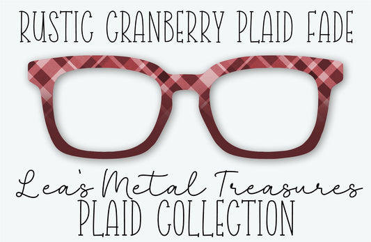 RUSTIC CRANBERRY PLAID FADE Eyewear Frame Toppers