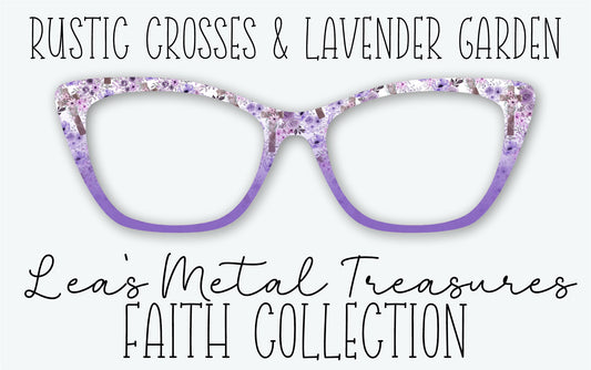 Rustic Crosses and Lavender Garden Eyewear Frame Toppers