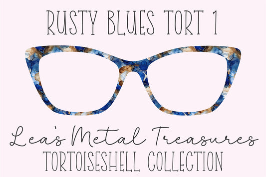Rusty Blues Tort 1 Eyewear Frame Toppers COMES WITH MAGNETS