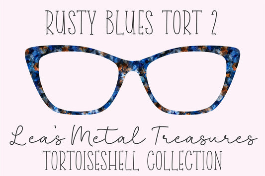 Rusty Blues Tort 2 Eyewear Frame Toppers COMES WITH MAGNETS