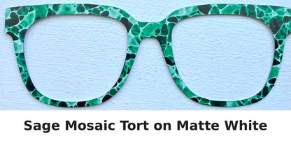 SAGE MOSAIC Tort Inspired Eyewear Frame Toppers SEPTEMBER 2026 TOPPER OF THE MONTH
