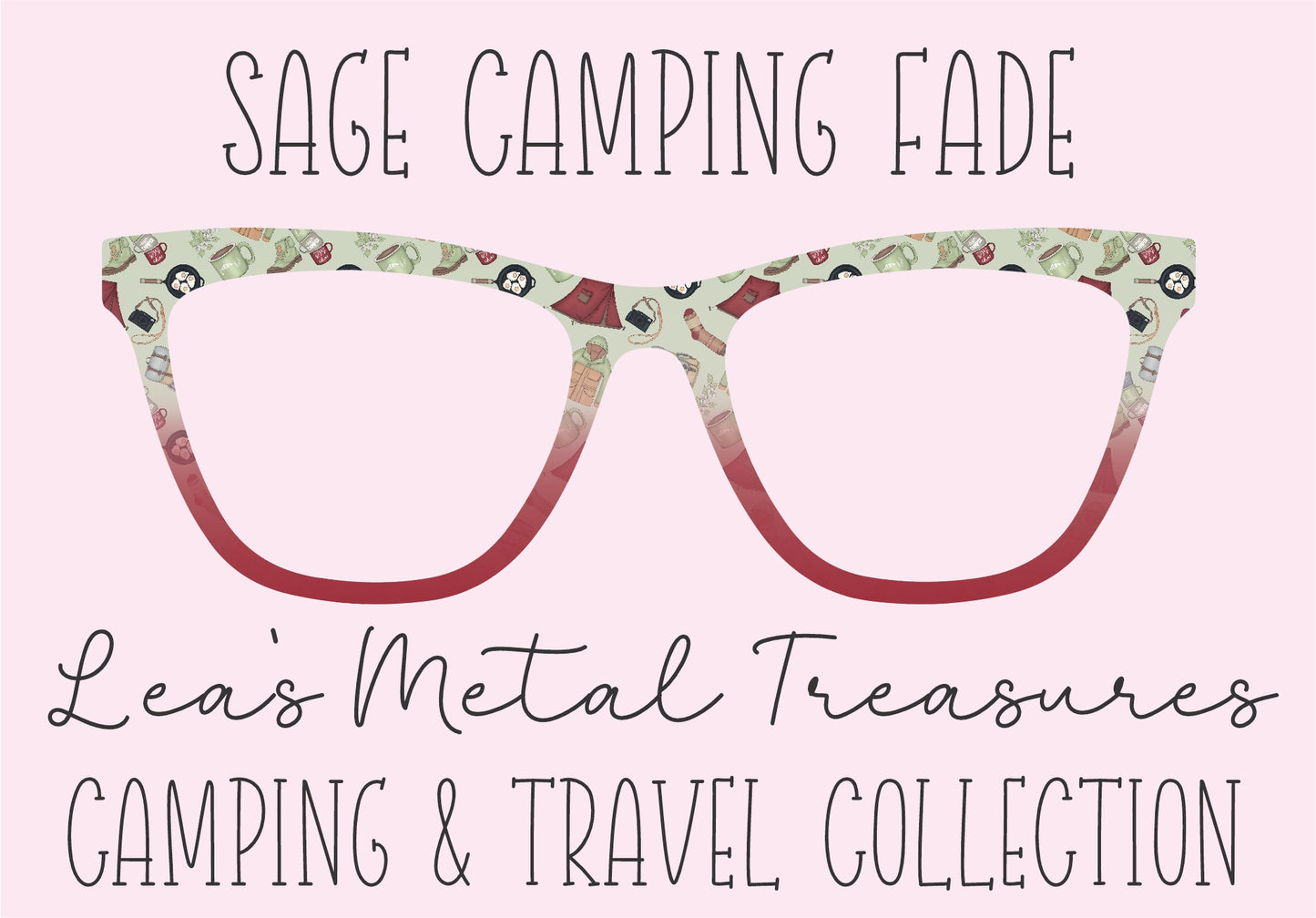 SAGE CAMPING FADE Eyewear Frame Toppers COMES WITH MAGNETS