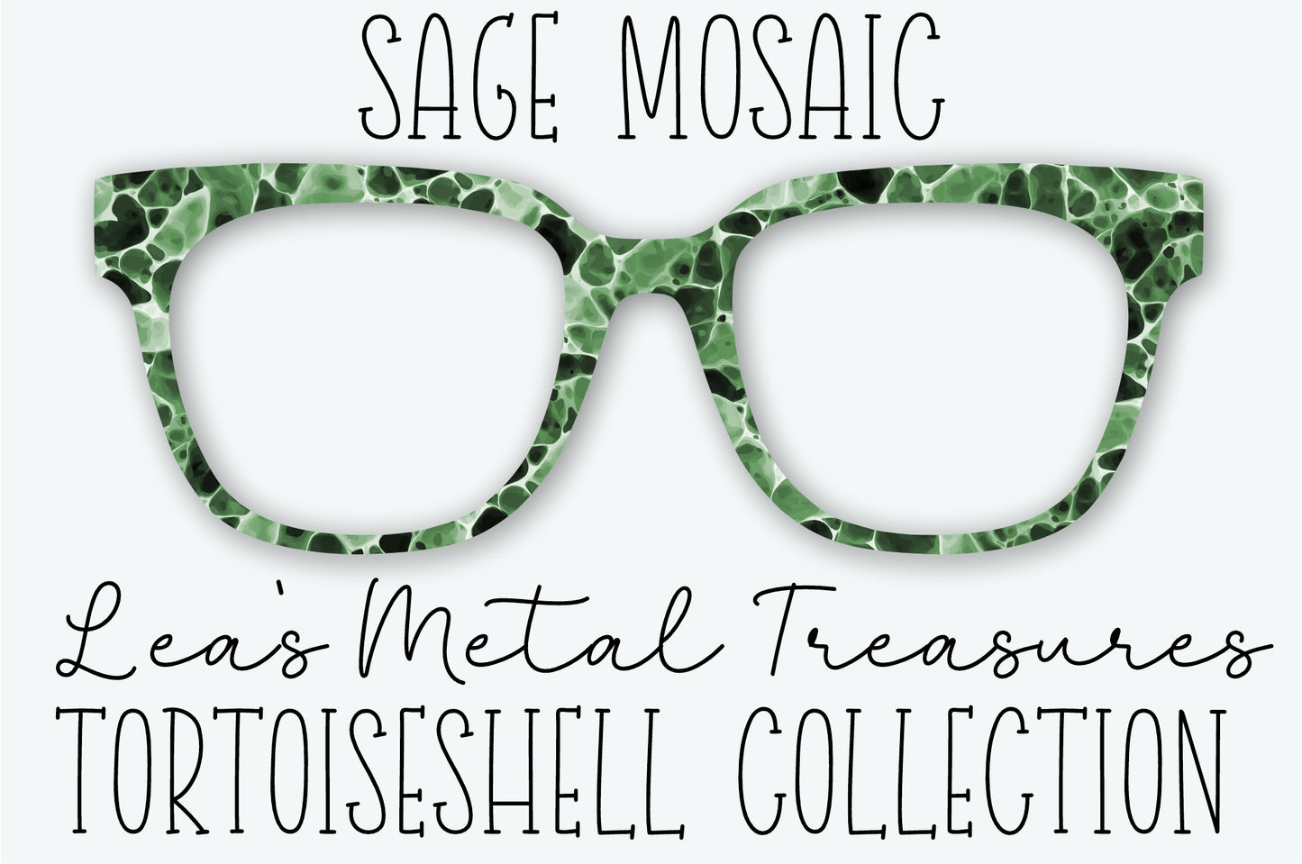 SAGE MOSAIC Tort Inspired Eyewear Frame Toppers SEPTEMBER 2026 TOPPER OF THE MONTH