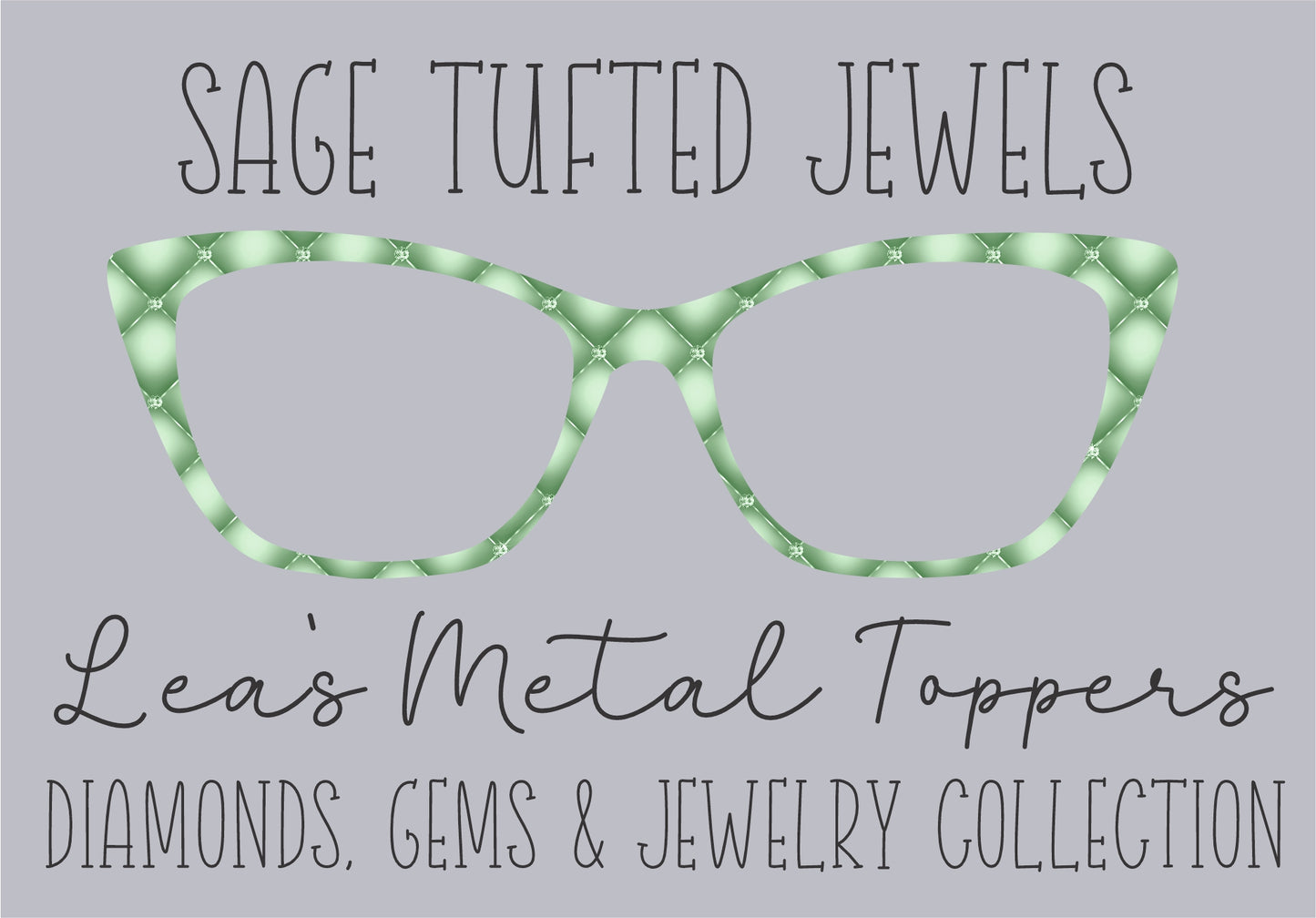 SAGE TUFTED JEWELS Eyewear Frame Toppers COMES WITH MAGNETS